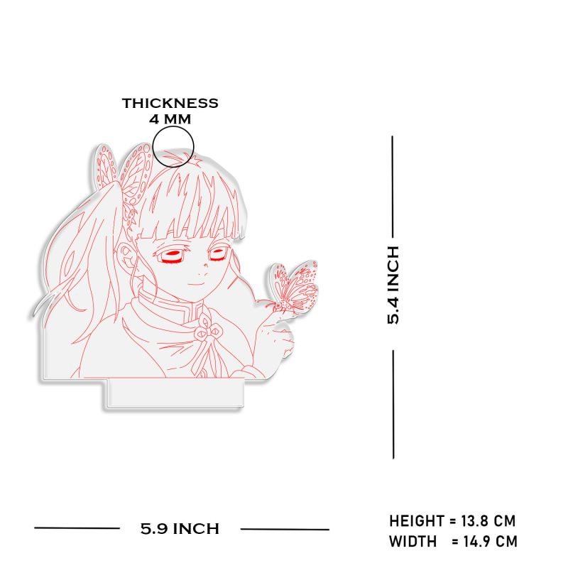 Kanao Tsuyuri Character From Demon Slayer Anime Night Lamp